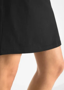 bonprix bonprix Falda elástica de algodón orgánico Negro Hot