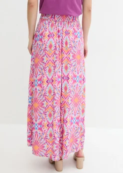 bonprix bonprix Falda laga de viscosa fluida Fucsia claro Sale