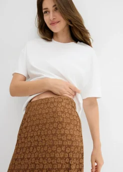 bonprix bonprix Falda larga de encaje Caramelo Hot