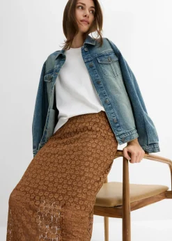 bonprix bonprix Falda larga de encaje Caramelo Hot