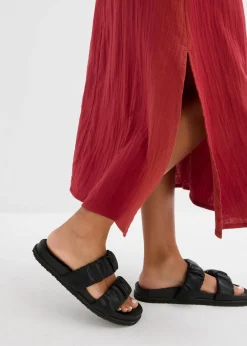 bonprix bonprix Falda larga de muselina Rojo New