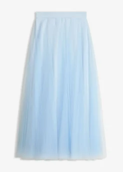 bonprix bonprix Falda larga de tul azul pálido