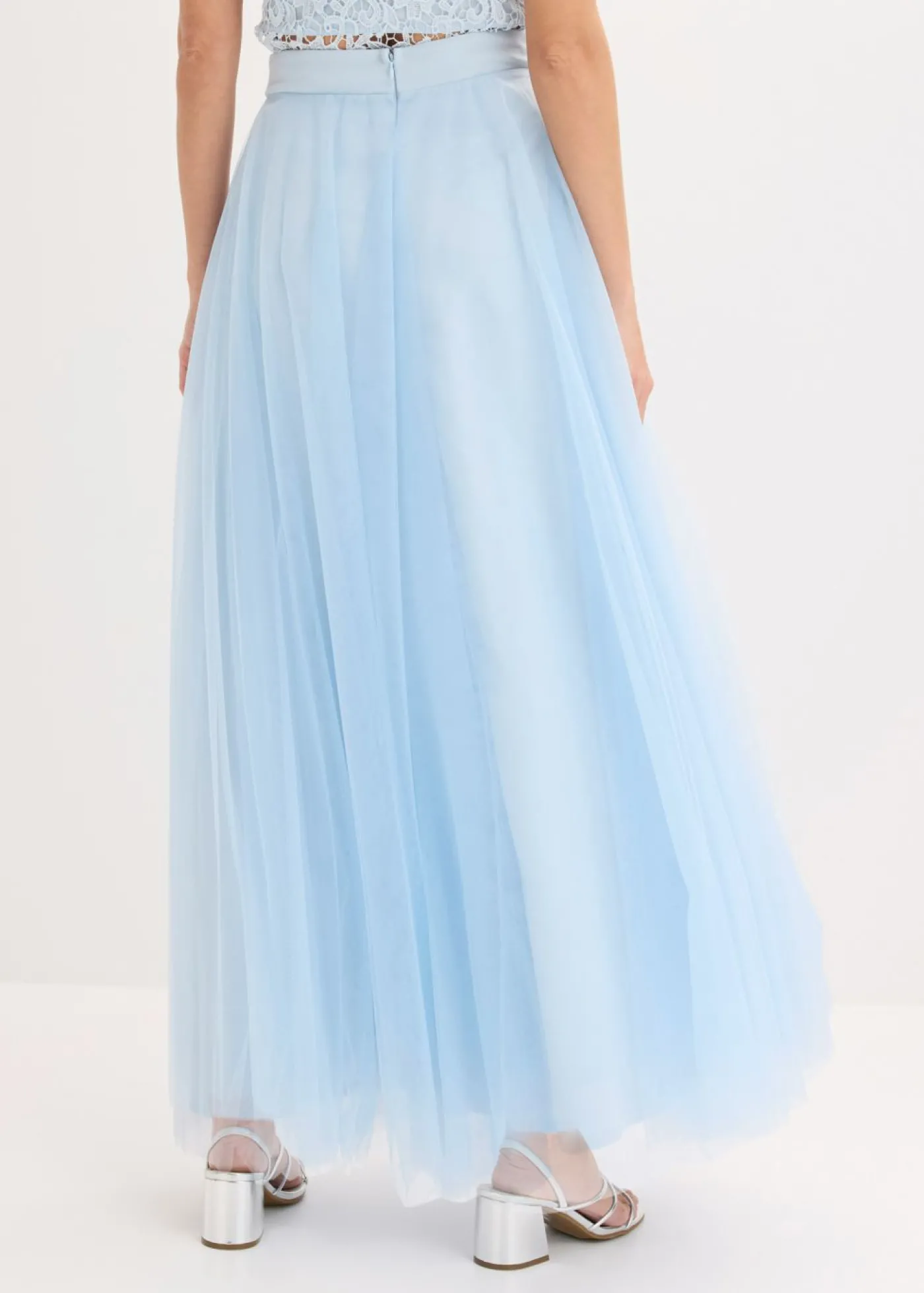 bonprix bonprix Falda larga de tul azul pálido