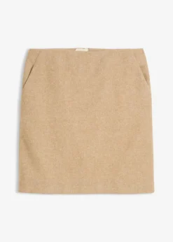 bonprix bonprix Falda lápiz Beige natural jaspeado New