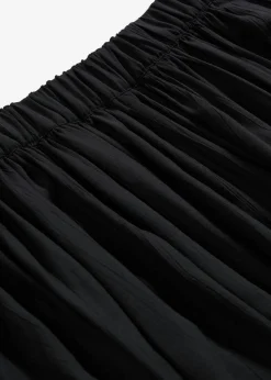 bonprix bonprix Falda maxi de mezcla de viscosa fluida Negro Hot