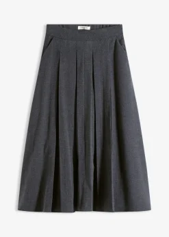 bonprix bonprix Falda midi Azul tinta jaspeado New