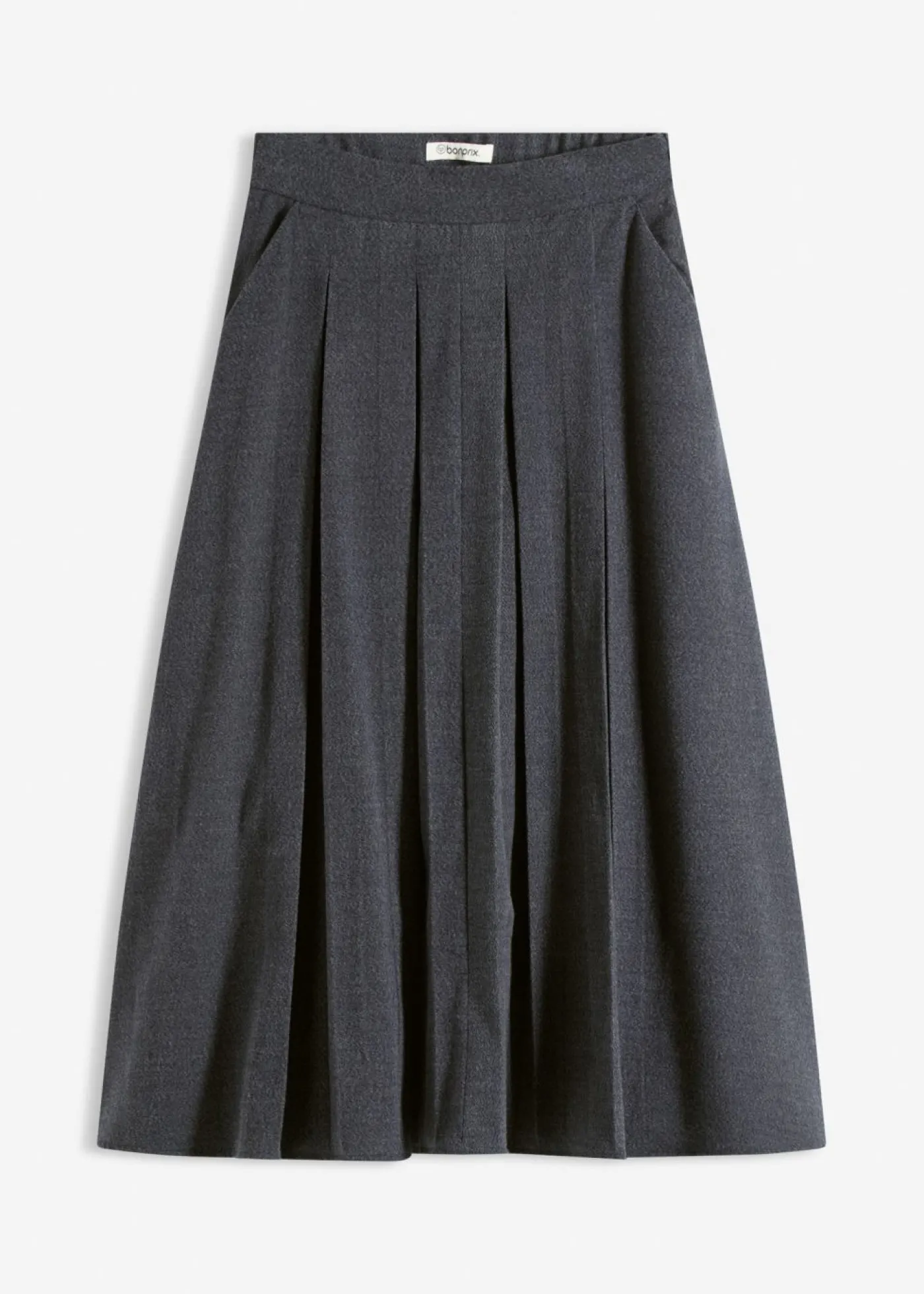 bonprix bonprix Falda midi Azul tinta jaspeado New