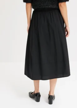 bonprix bonprix Falda midi Negro Discount