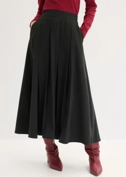 bonprix bonprix Falda midi Antracita oscuro jaspeado Best