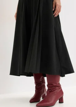 bonprix bonprix Falda midi Antracita oscuro jaspeado Best
