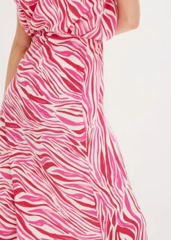 bonprix bonprix Falda midi con cintura cómoda crema-rosa caliente Outlet