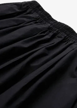 bonprix bonprix Falda midi de algodón puro Negro Hot