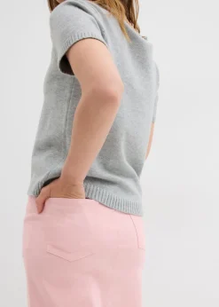 bonprix bonprix Falda midi de sarga Rosa antiguo Outlet