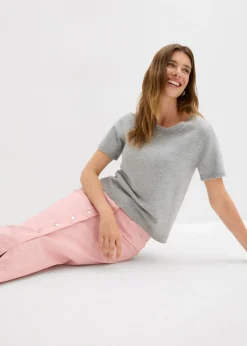 bonprix bonprix Falda midi de sarga Rosa antiguo Outlet