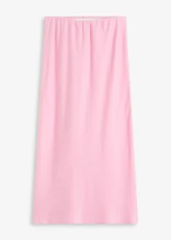 bonprix bonprix Falda midi de satén Rosa Outlet
