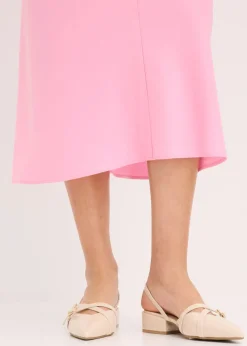 bonprix bonprix Falda midi de satén Rosa Outlet