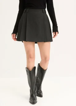 bonprix bonprix Falda pantalón Antracita oscuro jaspeado Clearance