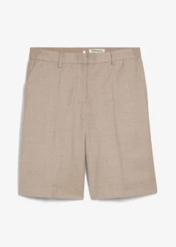 bonprix bonprix Falda pantalón con contenido de lana arena claro moteado New
