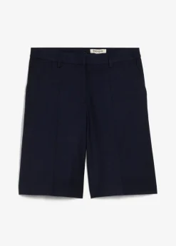bonprix bonprix Falda pantalón con contenido de lana azul marino moteado Online
