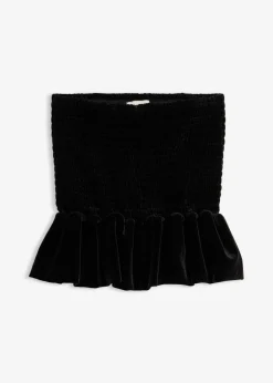 bonprix bonprix Falda pantalón de terciopelo suave Negro Online