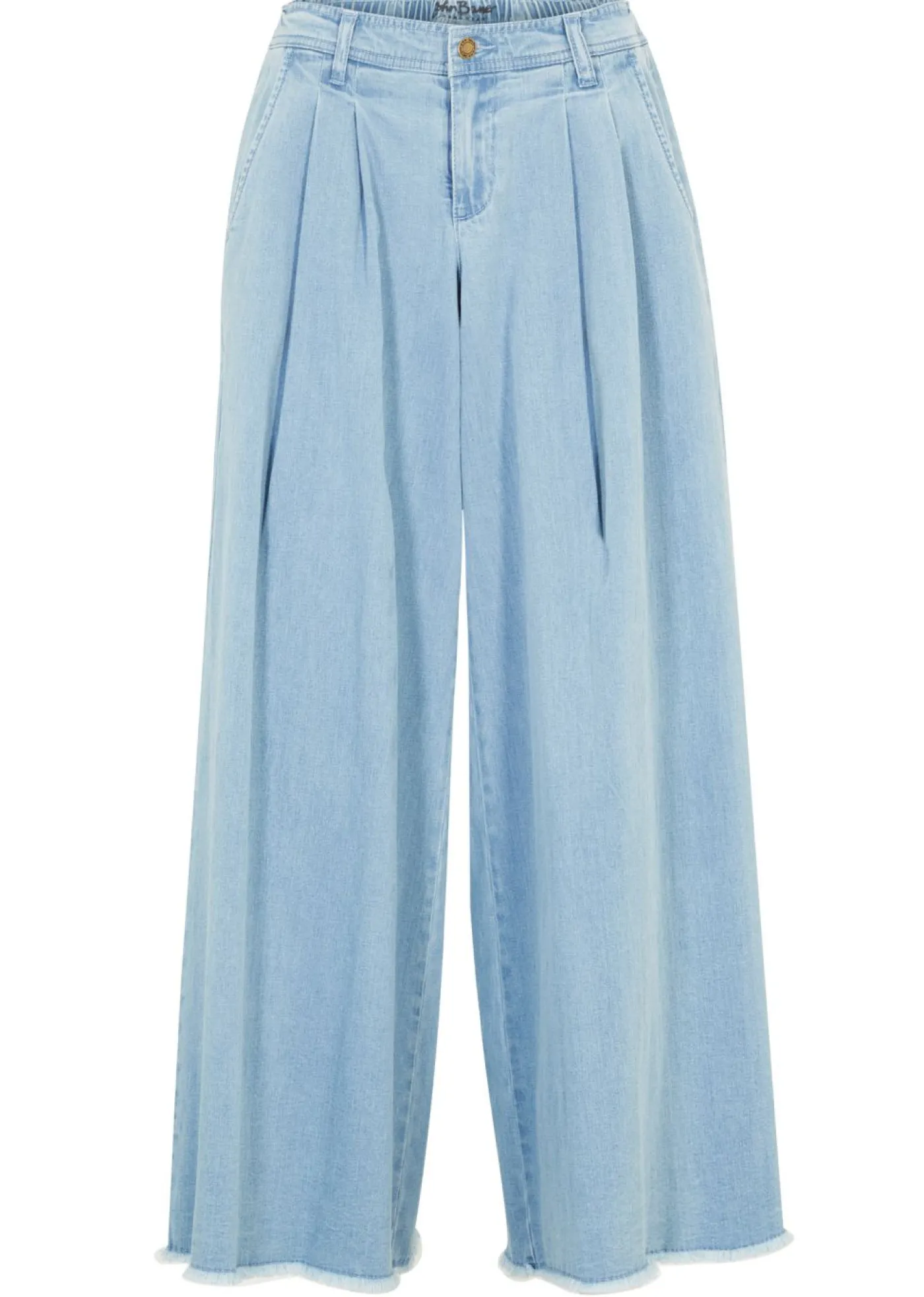bonprix bonprix Falda pantalón, vaquera, wide-leg azul claro denim Clearance