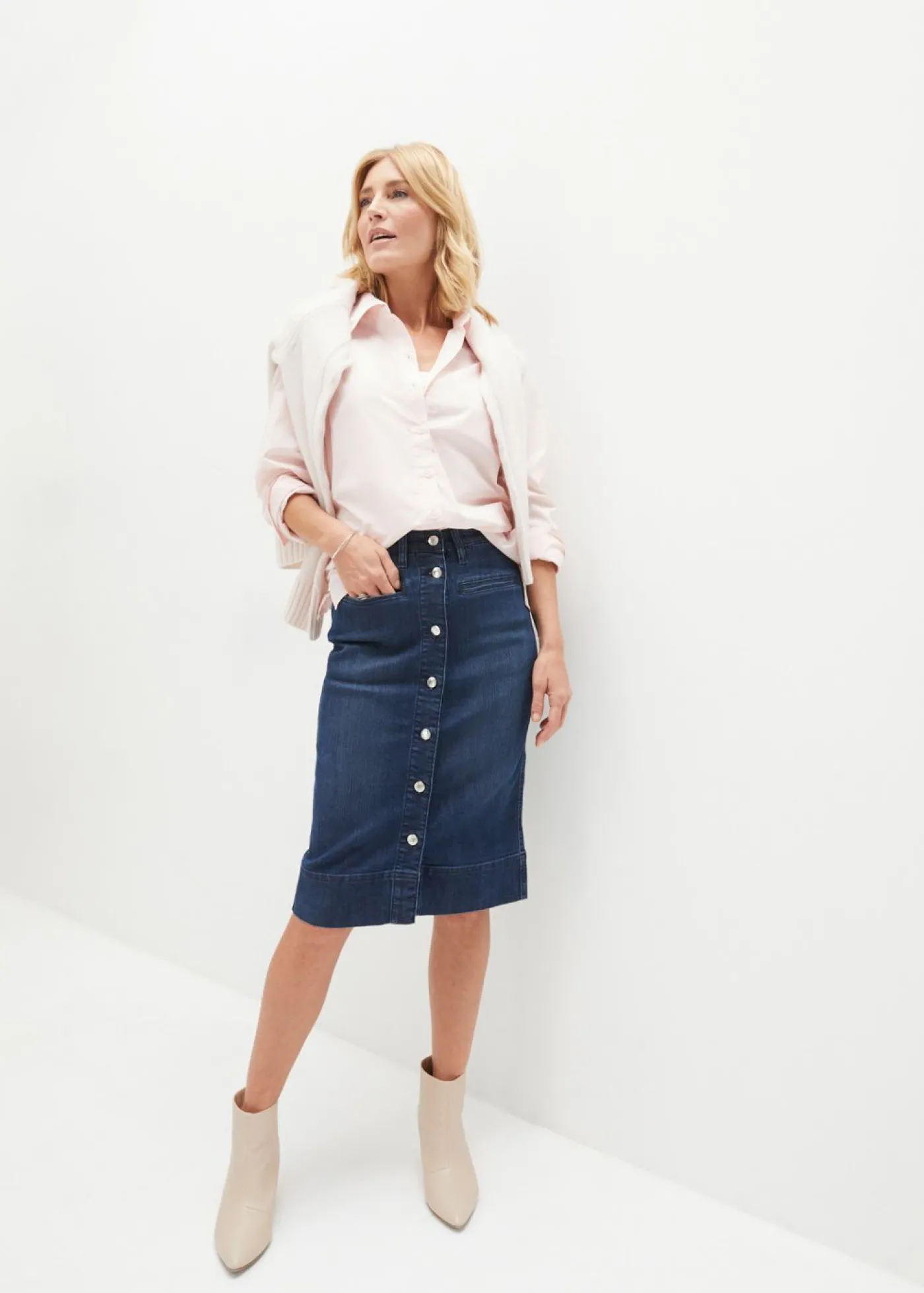 bonprix bonprix Falda vaquera Azul oscuro denim New