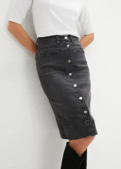 bonprix bonprix Falda vaquera Negro denim Outlet