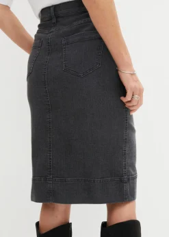bonprix bonprix Falda vaquera Negro denim Outlet
