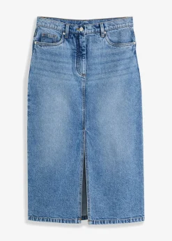 bonprix bonprix Falda vaquera Azul piedra Sale