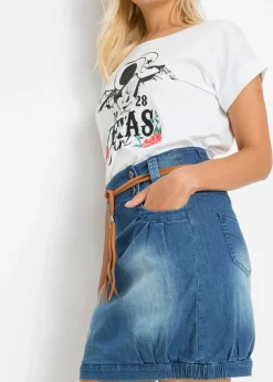 bonprix bonprix Falda vaquera con cinturón Denim Outlet