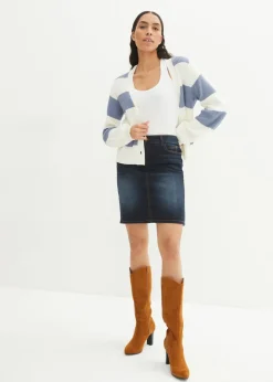 bonprix bonprix Falda vaquera elástica Azul marino usado Discount