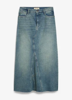 bonprix bonprix Falda vaquera larga de talle medio azul claro denim Best