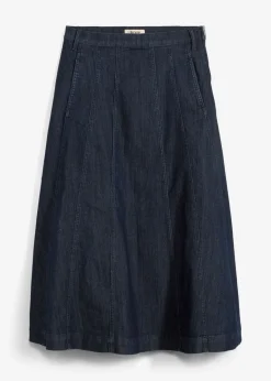 bonprix bonprix Falda vaquera midi Azul oscuro denim Discount