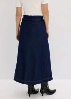 bonprix bonprix Falda vaquera midi Azul oscuro denim Best