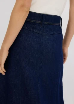 bonprix bonprix Falda vaquera midi Azul oscuro denim Best