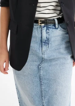 bonprix bonprix Falda vaquera midi azul hielo denim usado Best