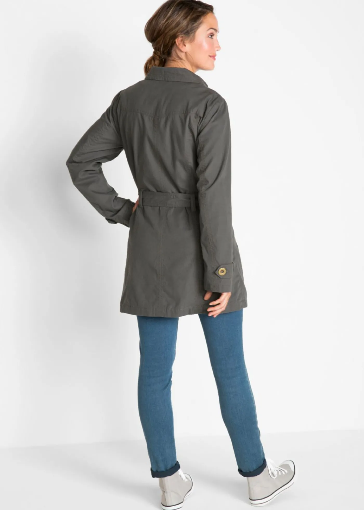 bonprix bonprix Gabardina pizarra Discount