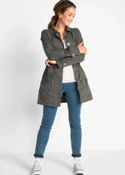 bonprix bonprix Gabardina pizarra Discount