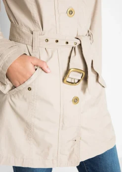 bonprix bonprix Gabardina gris guijarro