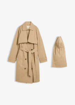 bonprix bonprix Gabardina 3 en 1 con inserto de porteo para durante y después del embarazo Beige pardo New