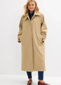 bonprix bonprix Gabardina con trabillas Marrón caqui New