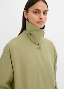 bonprix bonprix Gabardina con trabillas Verde caqui Sale