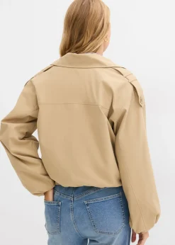 bonprix bonprix Gabardina corta oliva pálido Outlet