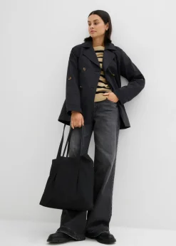 bonprix bonprix Gabardina corta Negro Sale
