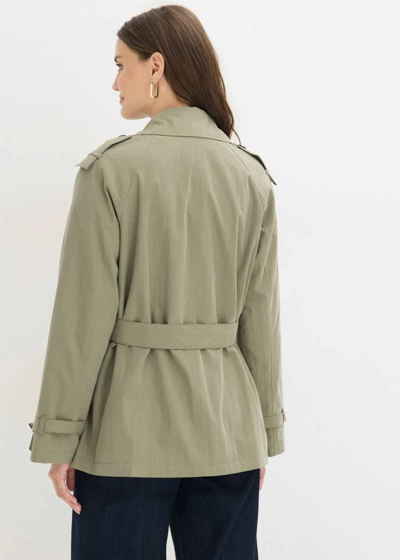 bonprix bonprix Gabardina corta Verde oliva