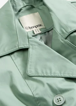 bonprix bonprix Gabardina de algodón verde ahumado New
