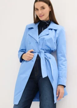 bonprix bonprix Gabardina de algodón azul provenzal New