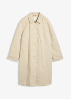bonprix bonprix Gabardina de botonera sencilla Arena claro New