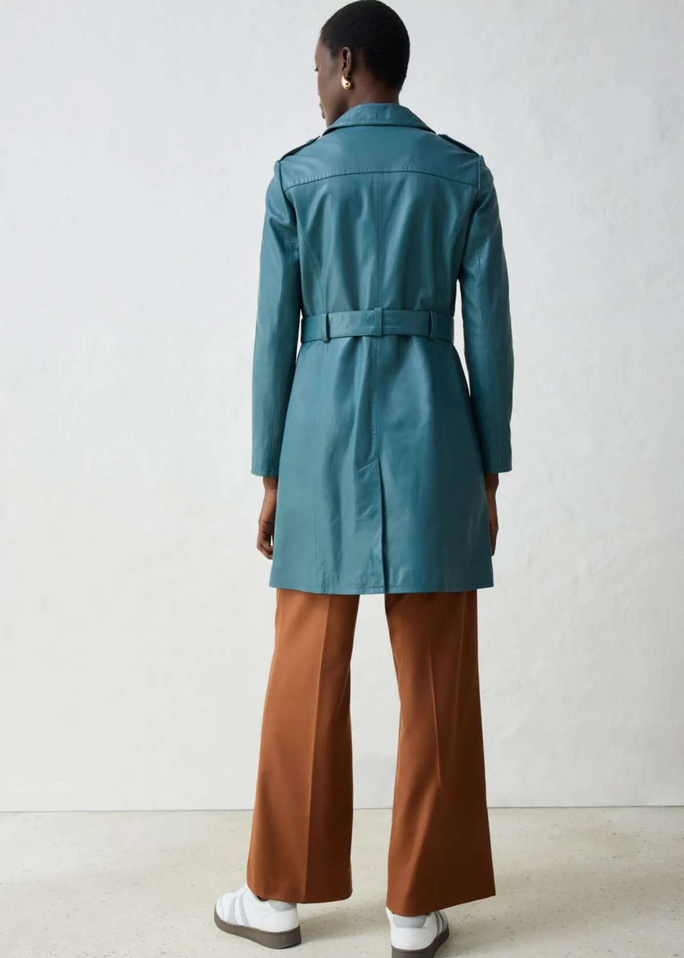 bonprix bonprix Gabardina de napa de cordero verde pimiento