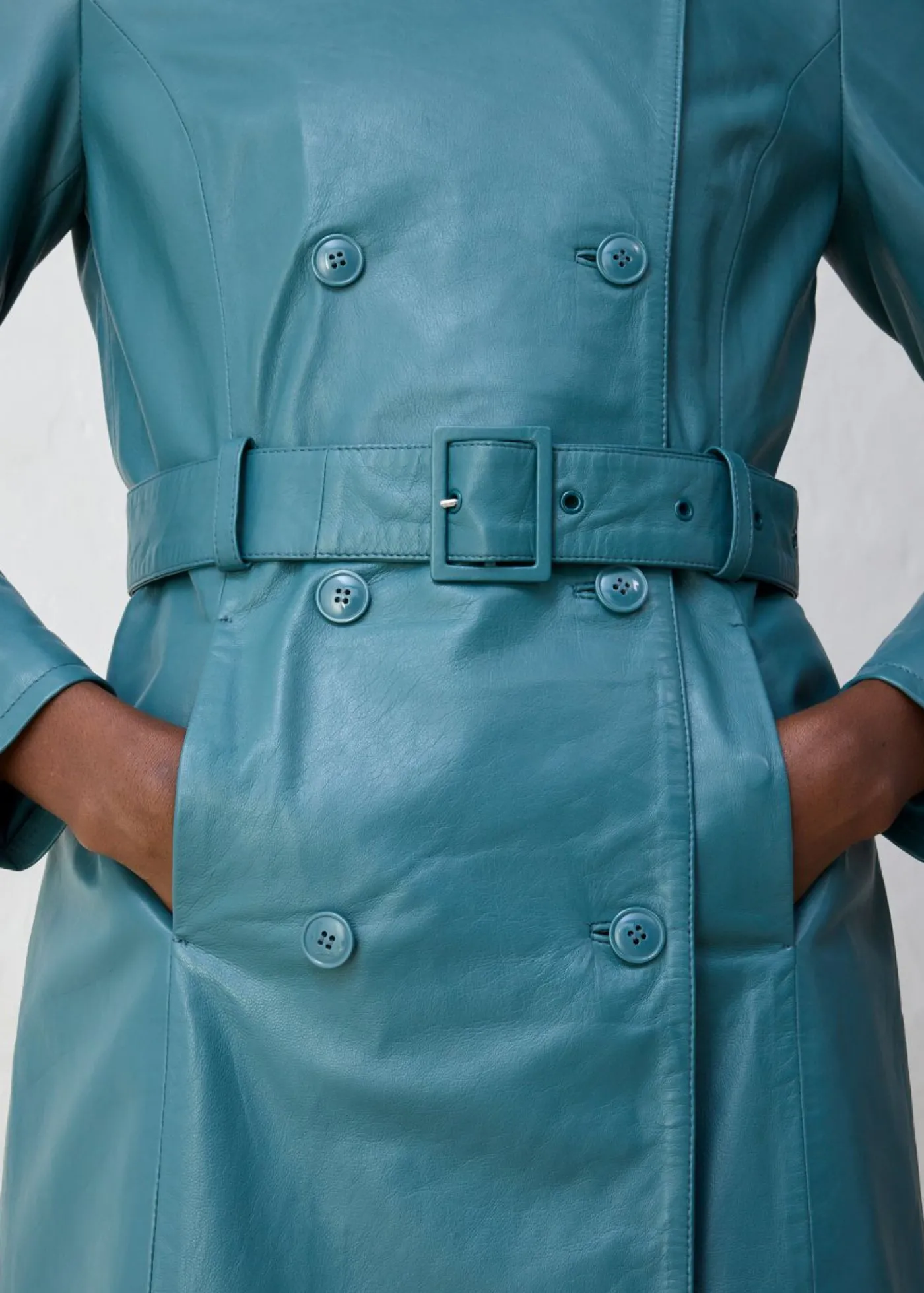 bonprix bonprix Gabardina de napa de cordero verde pimiento